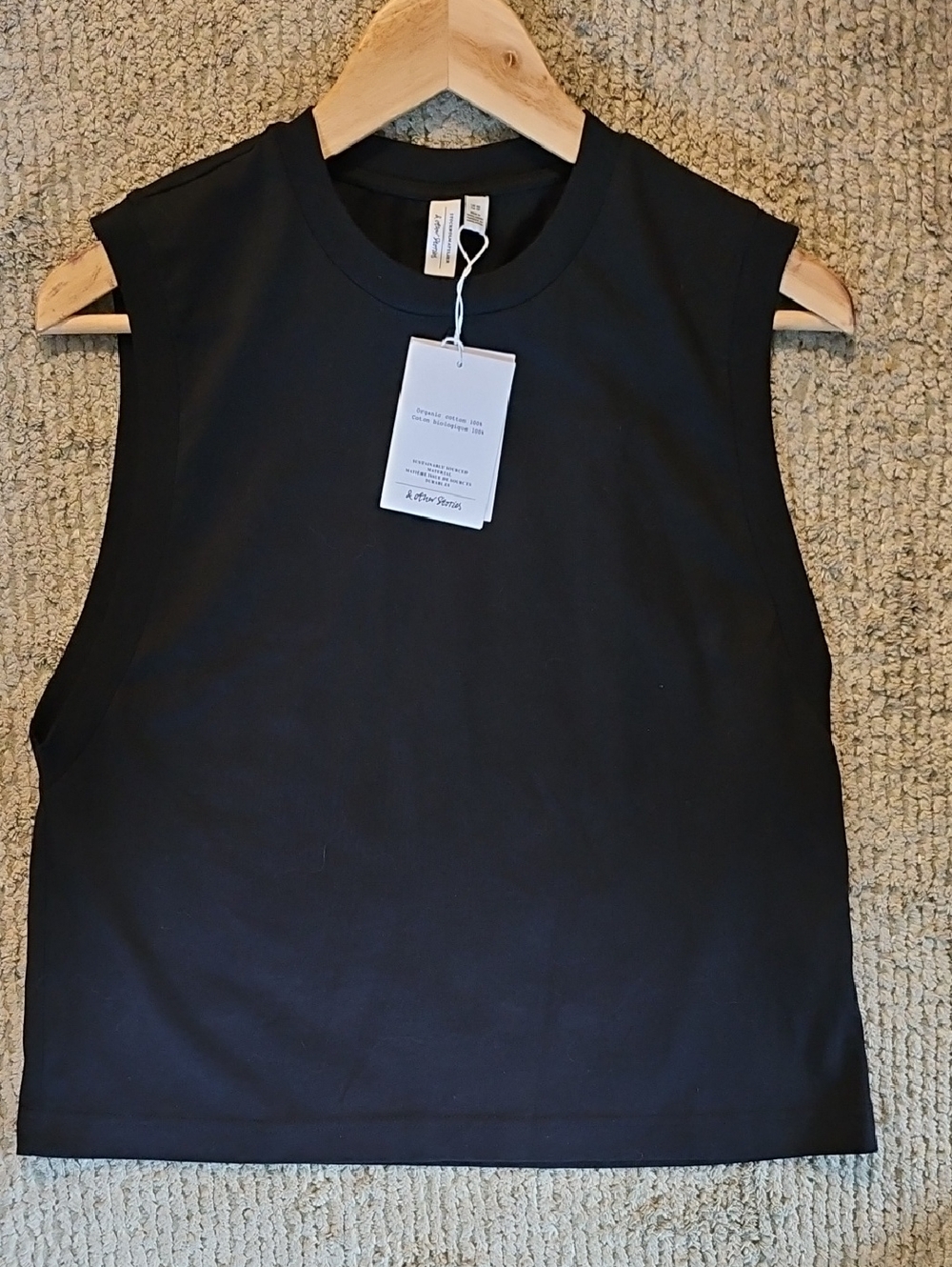 & Other Stories Black Sleeveless Tank Top NWT